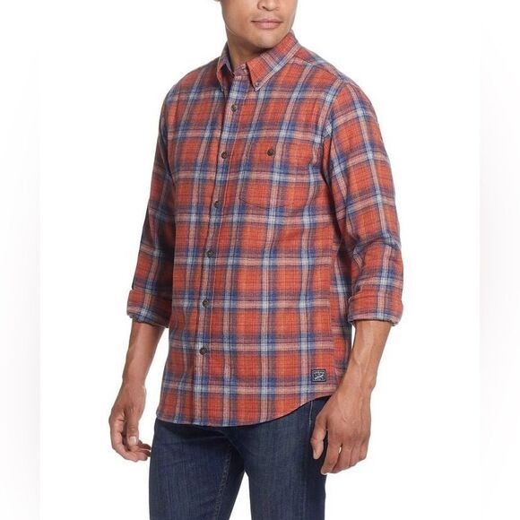 American Eagle Mens Shirt Flannel Button Up Chest Pockets Long Sleeve Medium Nwt - Picture 1 of 6